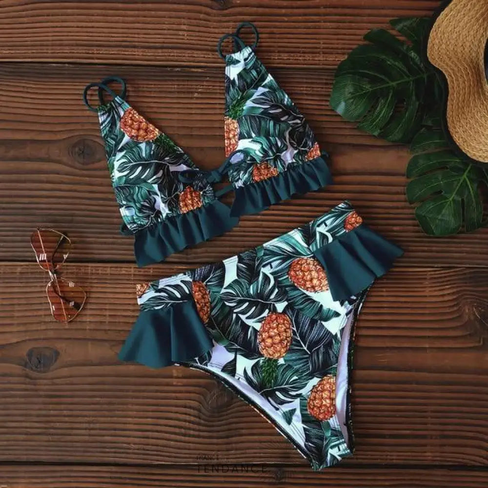 Bikini à Volants Deux Pièces | France-Tendance