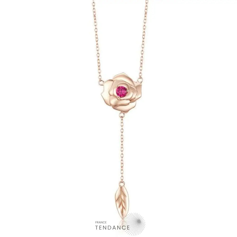 Collier Pendentif Rose éternelle | France-Tendance