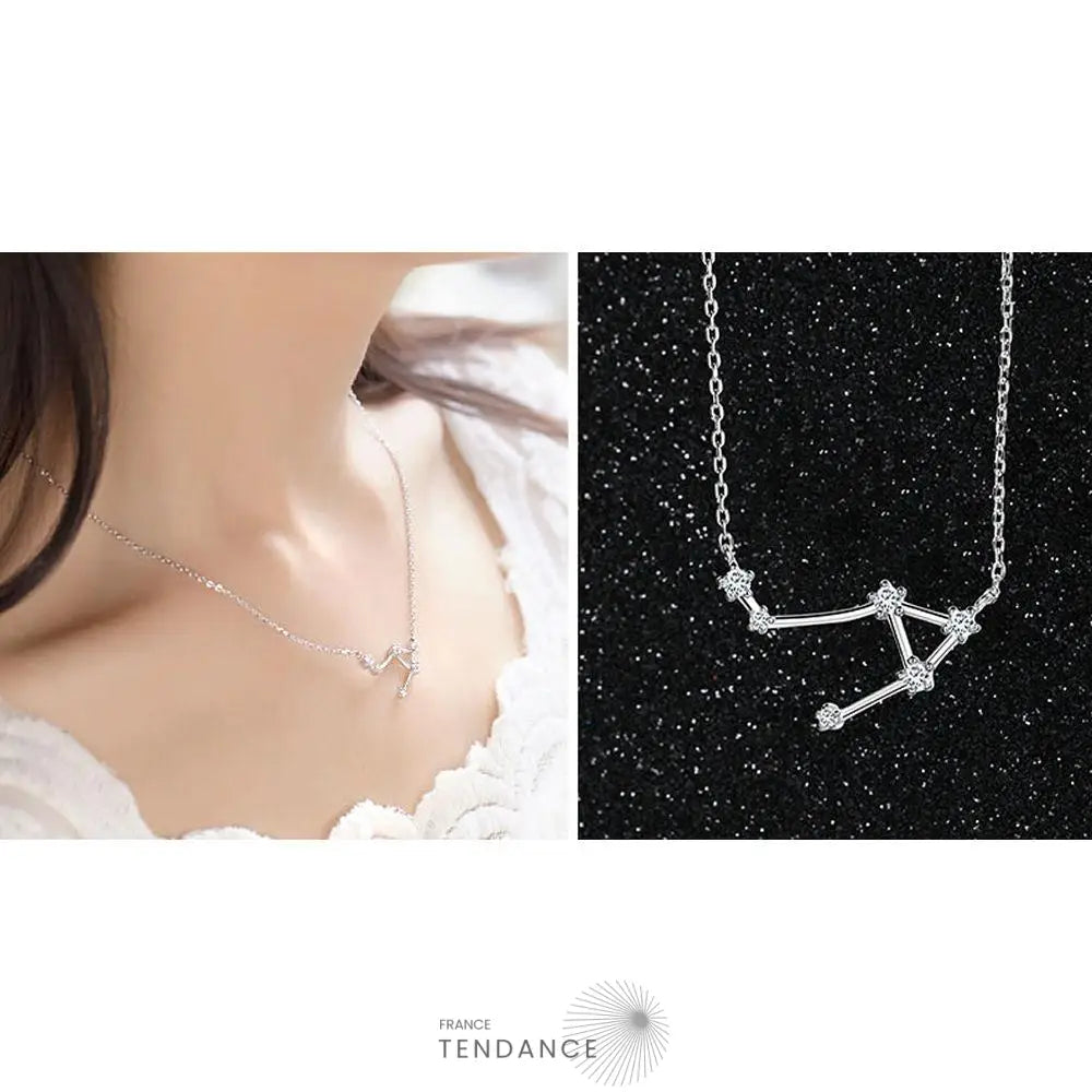 Collier Constellation Du Zodiaque En Argent |