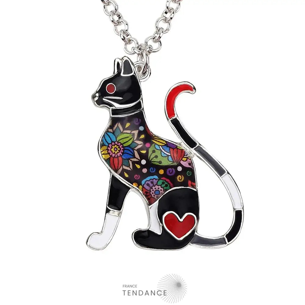 Pendentif émaillé Chat | France-Tendance