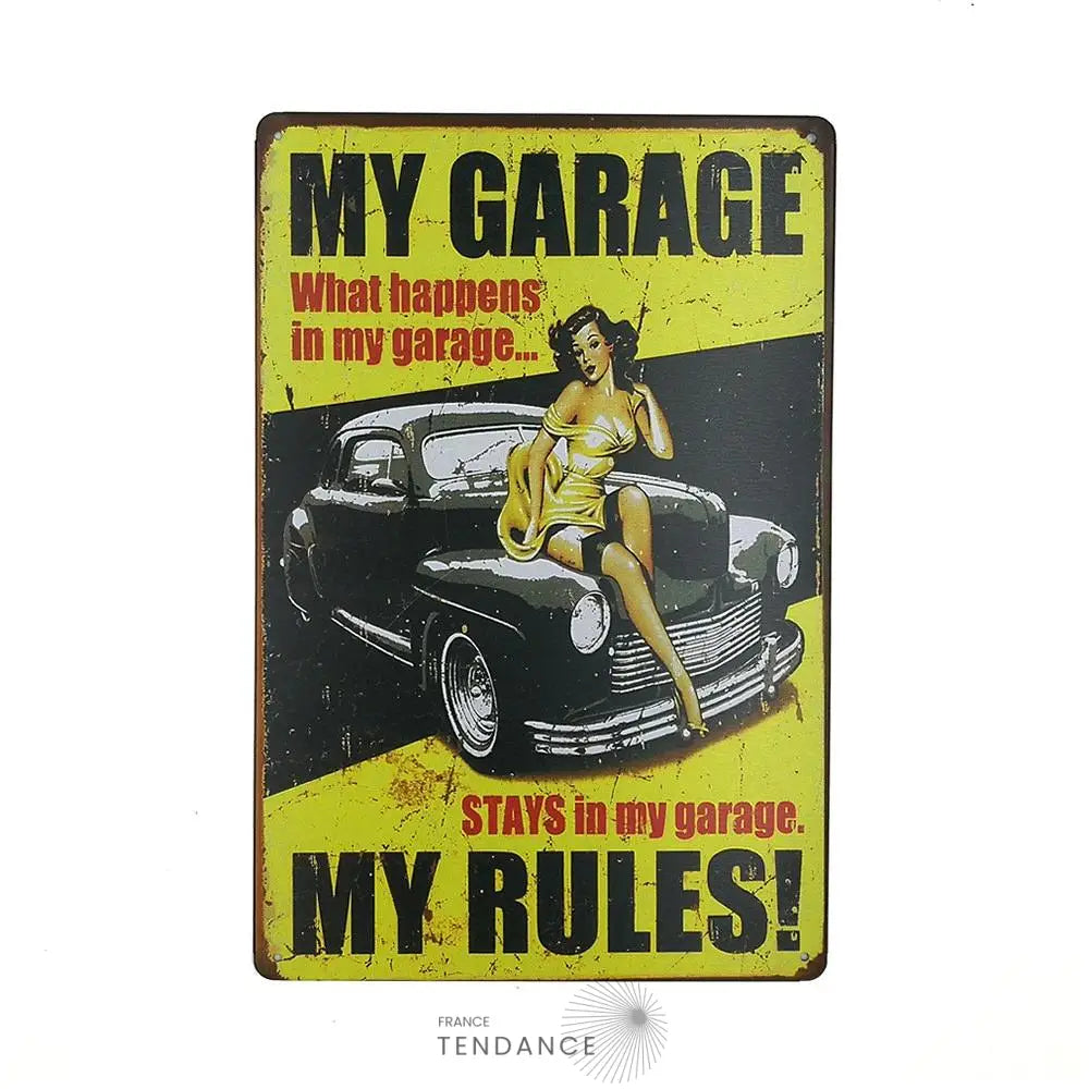 Plaque Vintage Décorative En Métal | France-Tendance