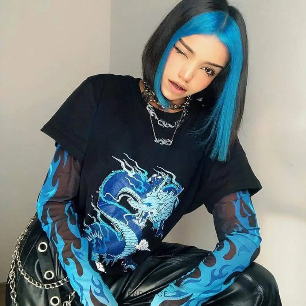 T-shirt Blue Fire | France-Tendance