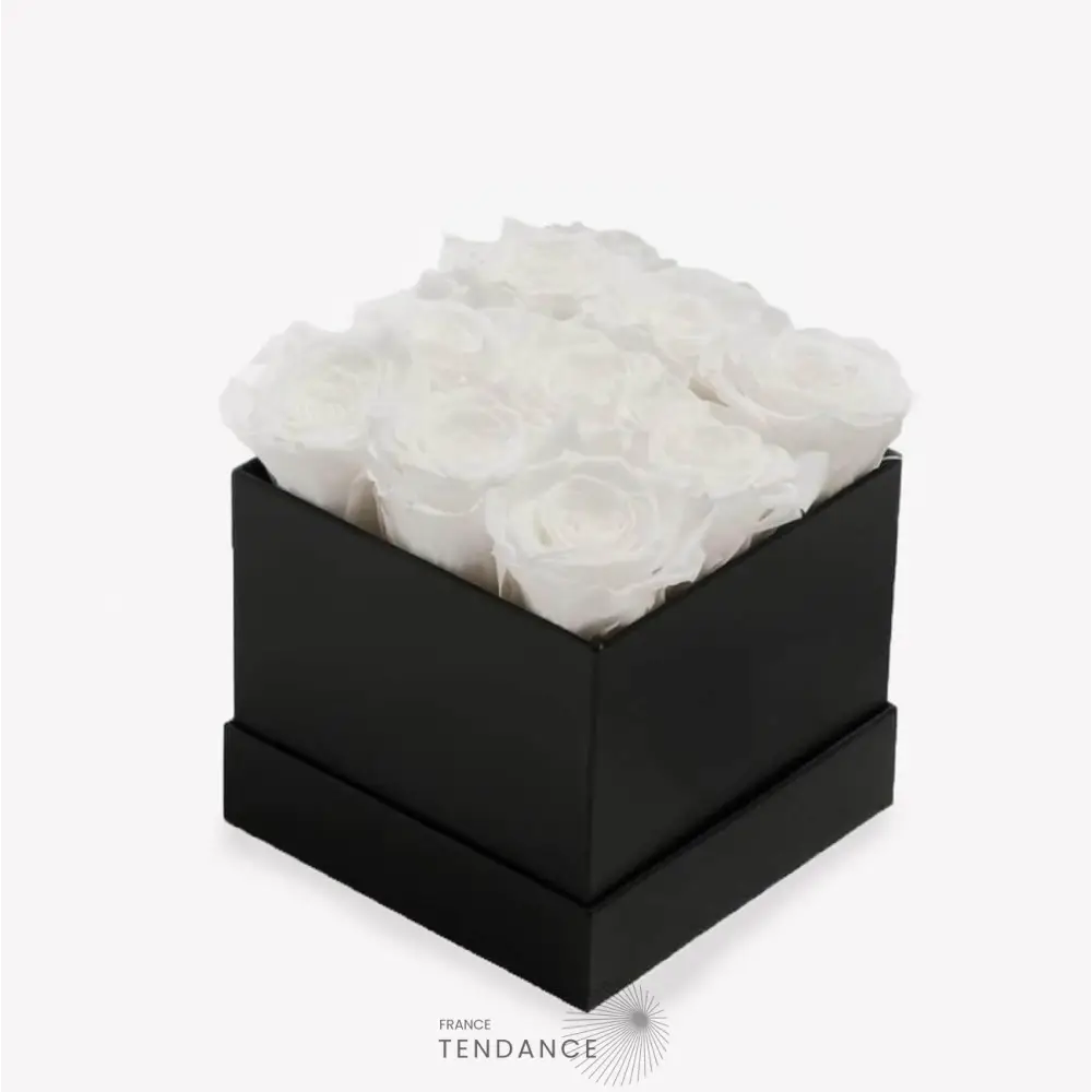 Bouquet 9 Roses éternelles Blanches | France-Tendance