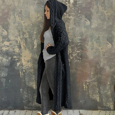 Cardigan Maxi à Capuche | France-Tendance
