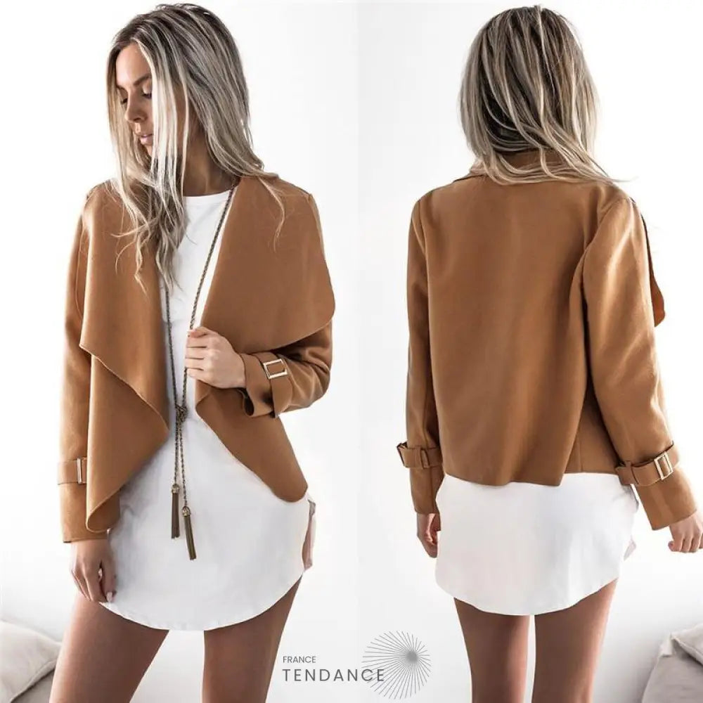 Cardigan Uni à Col Rabattu | France-Tendance