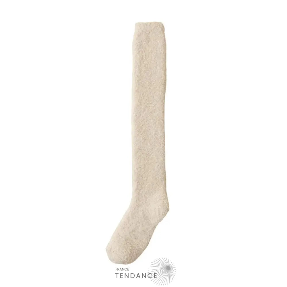 Chaussettes Montantes Chaudes & Sexy En Éponge Beige / 35-42 Chaussettes-Femme