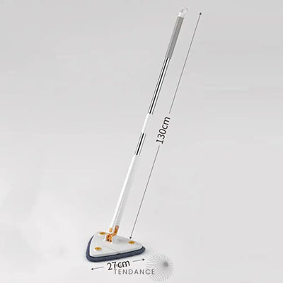 Balai Nettoyant Ajustable Et Rotatif À 360° - Aubigdeal Blanc