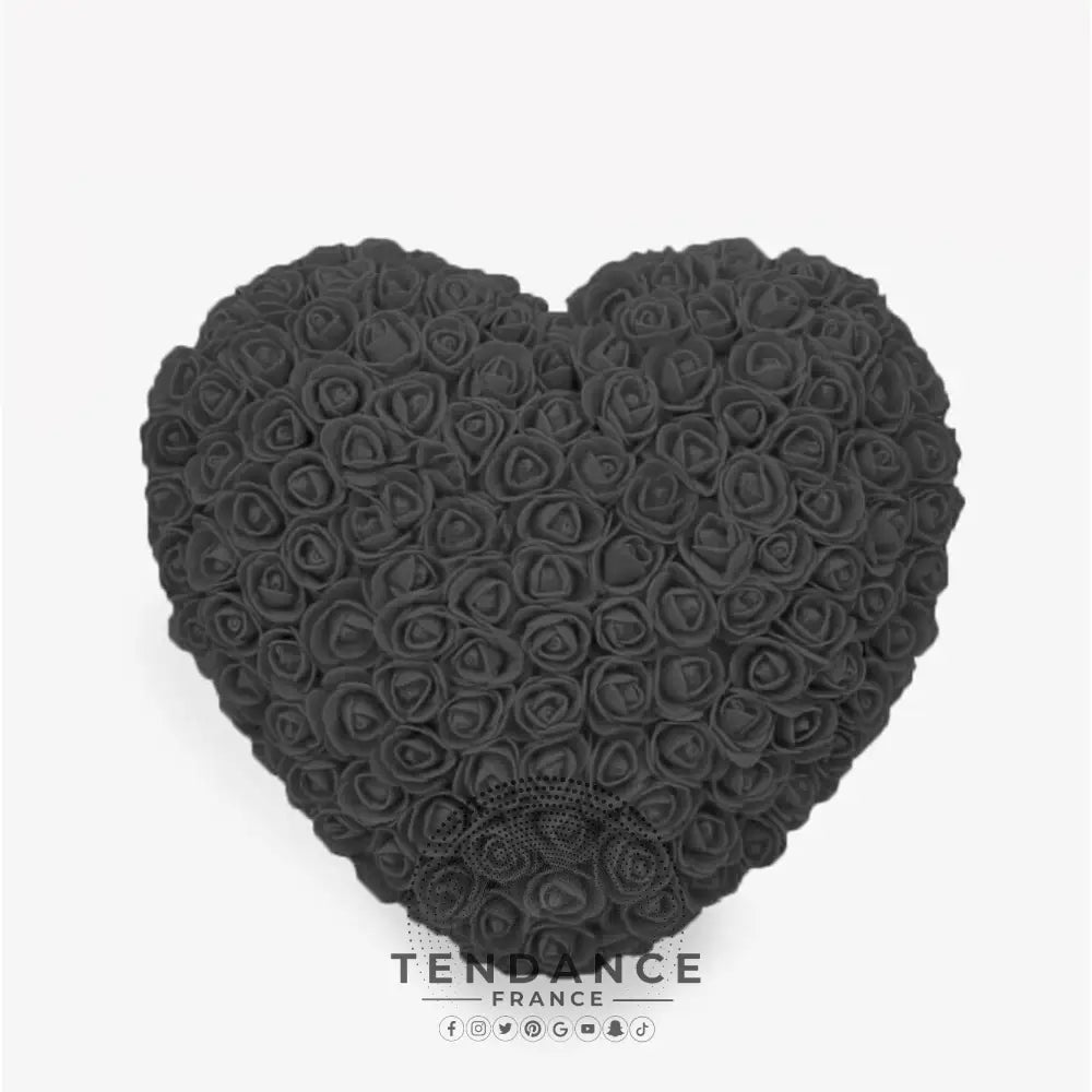 Coeur En Roses Anthracite | France-Tendance