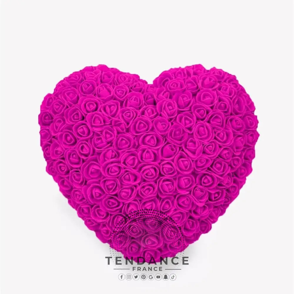 Coeur En Roses Fuchsia | France-Tendance
