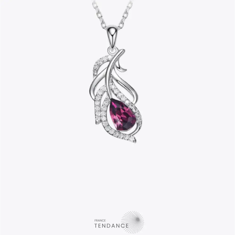 Collier Rose éternelle Abstrait (argent) | France-Tendance