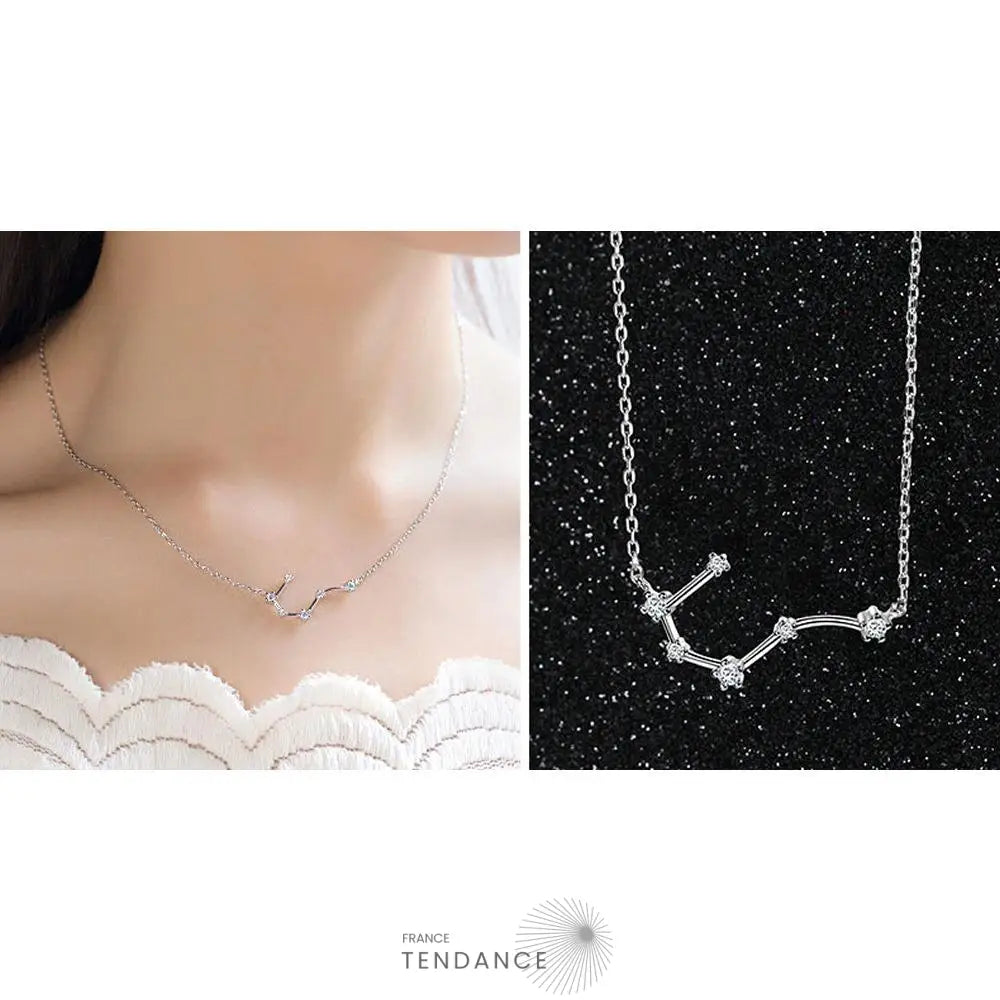 Collier Constellation Du Zodiaque En Argent |