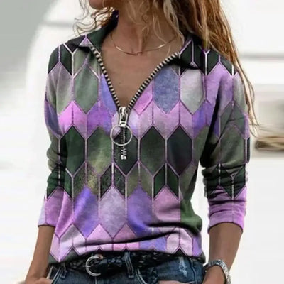 Haut Vintage à Col En v | France-Tendance