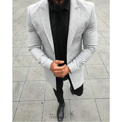 Manteau Uni à Revers | France-Tendance