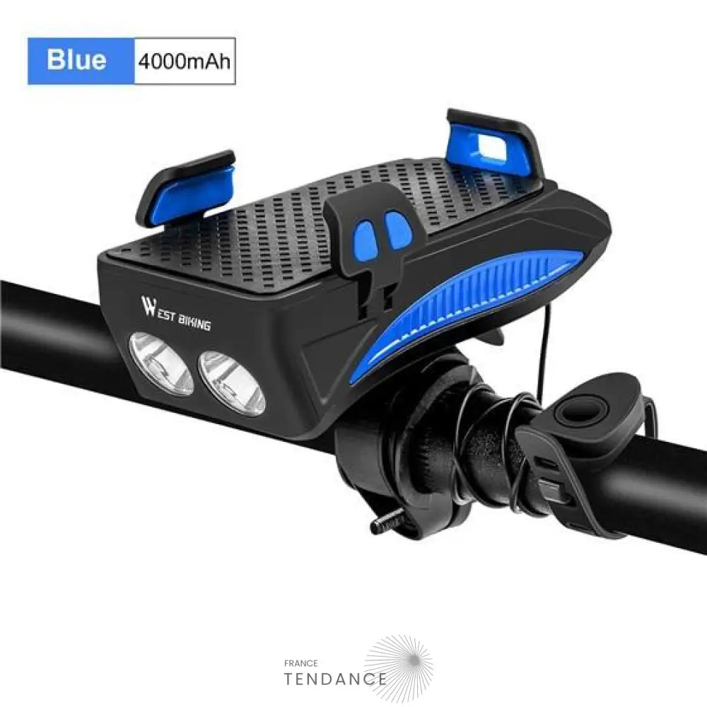 Phare De Vélo 400 Lumens - Support Smartphone - Chargeur Usb