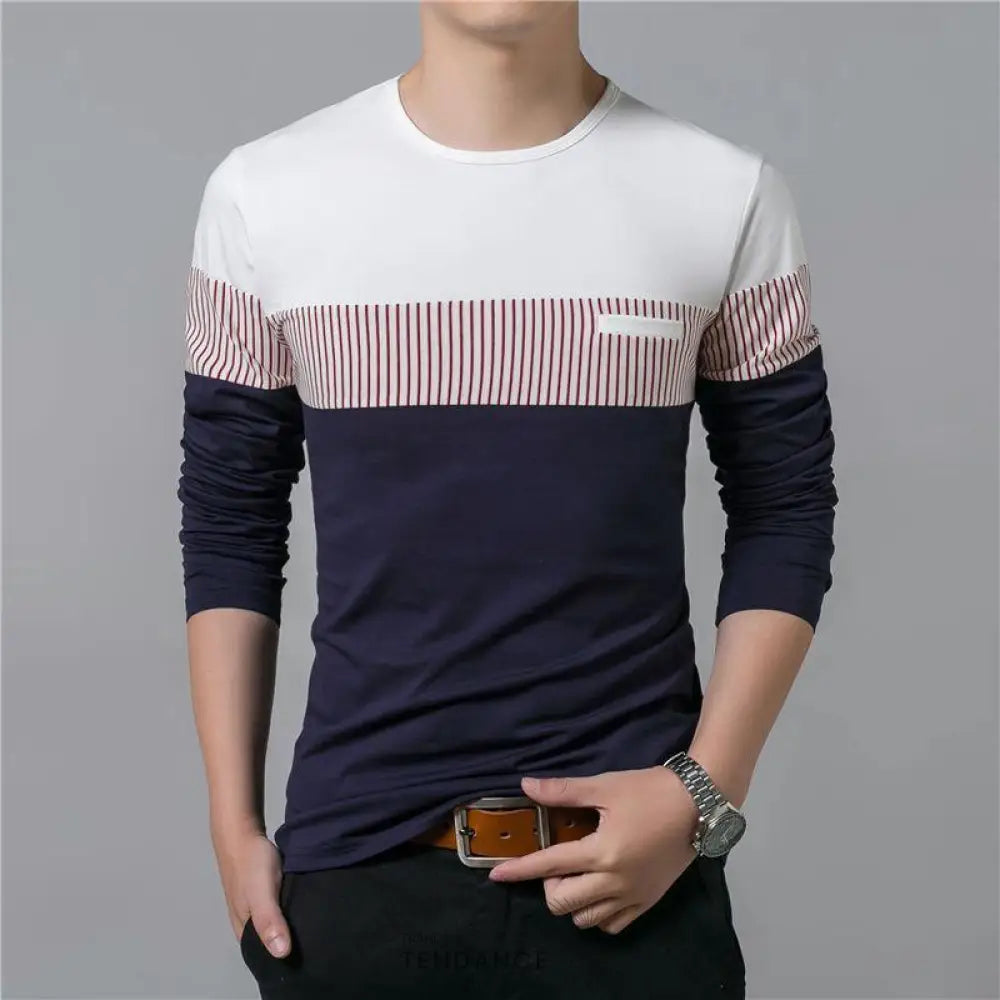 Pull Ligné Tricolore | France-Tendance