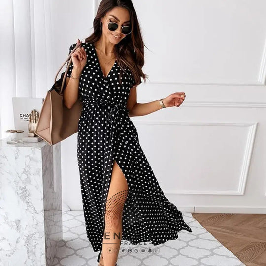 Robe Longue à Pois | France-Tendance