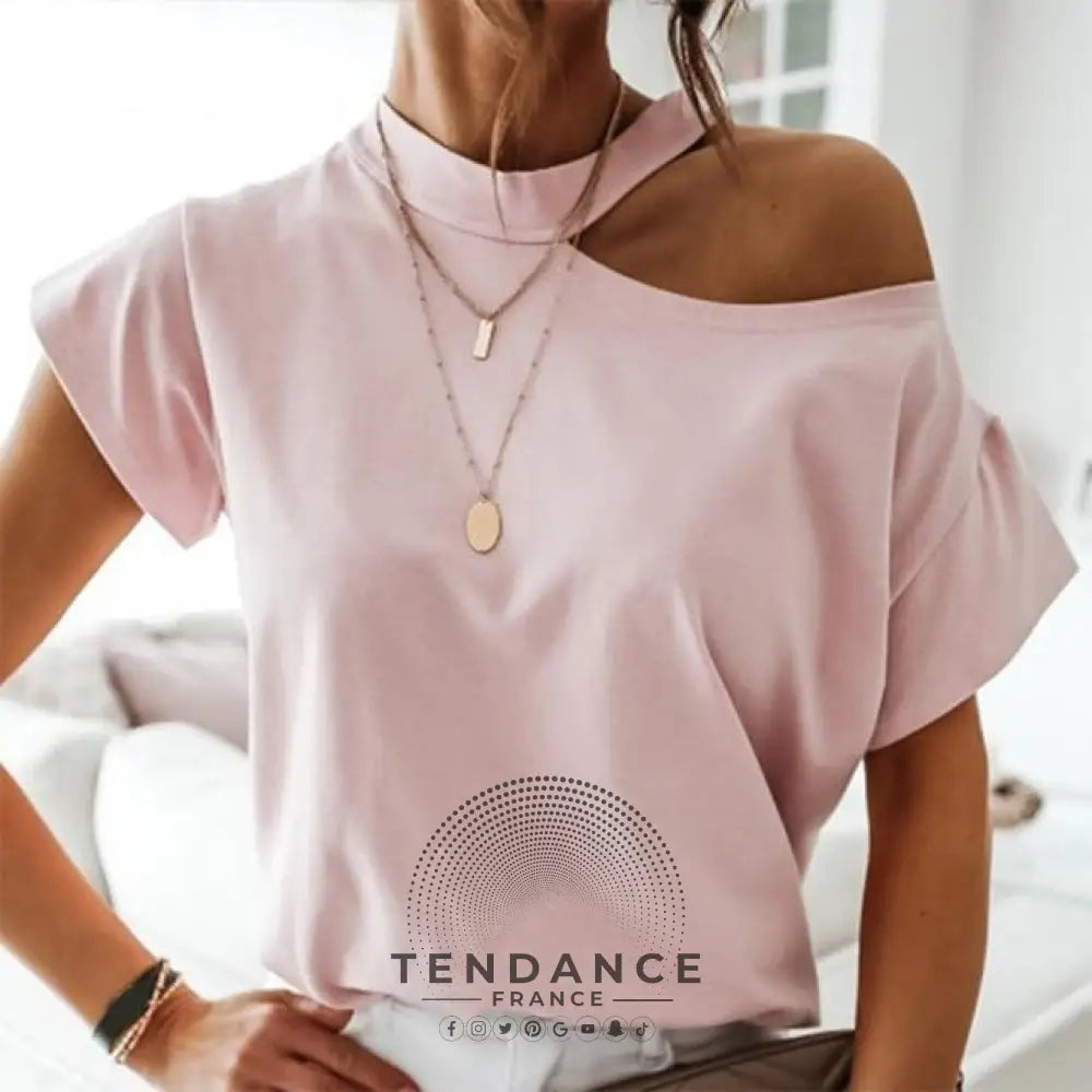 T-shirt Casual One Shoulder | France-Tendance