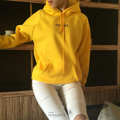 Sweat à Capuche Oh Yes. | France-Tendance