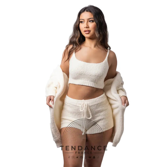 Eva | Ensemble 3 Pièces Cocooning & Sexy Xs / Beige