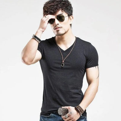 T-shirt Léger Col v | France-Tendance